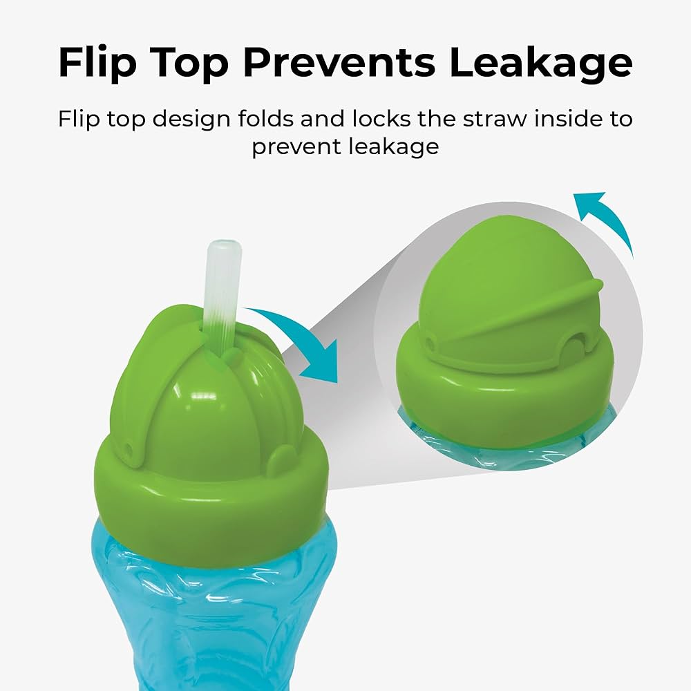 Playtex Baby® Comfy Grip Flip Top Straw Cup, 3 Count - BPA